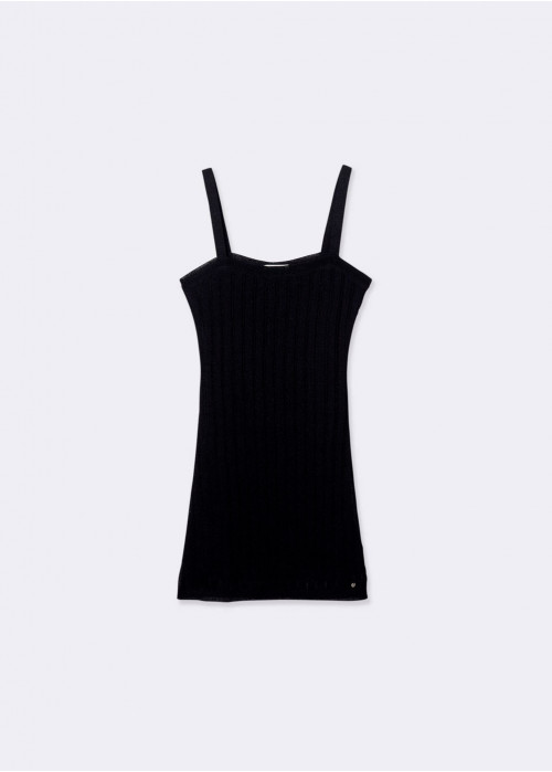 ROBE MAILLE COL CARRÉ