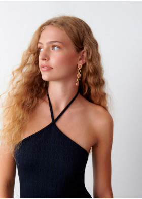 COMBINAISON HALTER JACQUARD