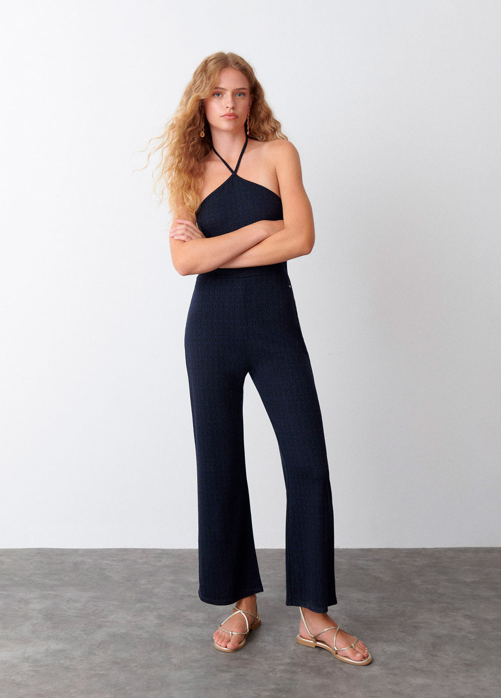 COMBINAISON HALTER JACQUARD