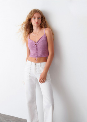 TOP CROCHET BRETELLES NŒUD
