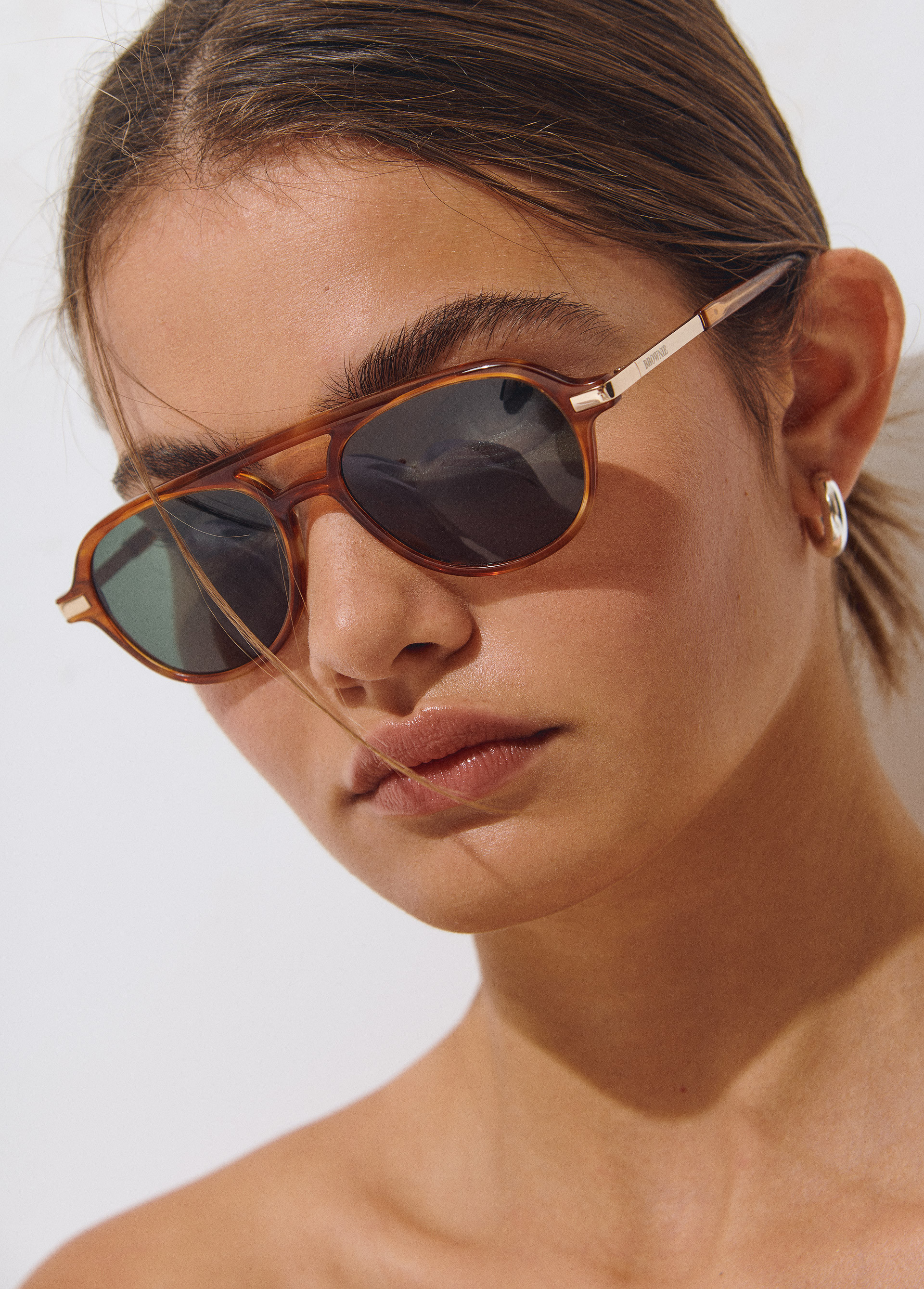Lunettes de soleil aviateur BROWNIE