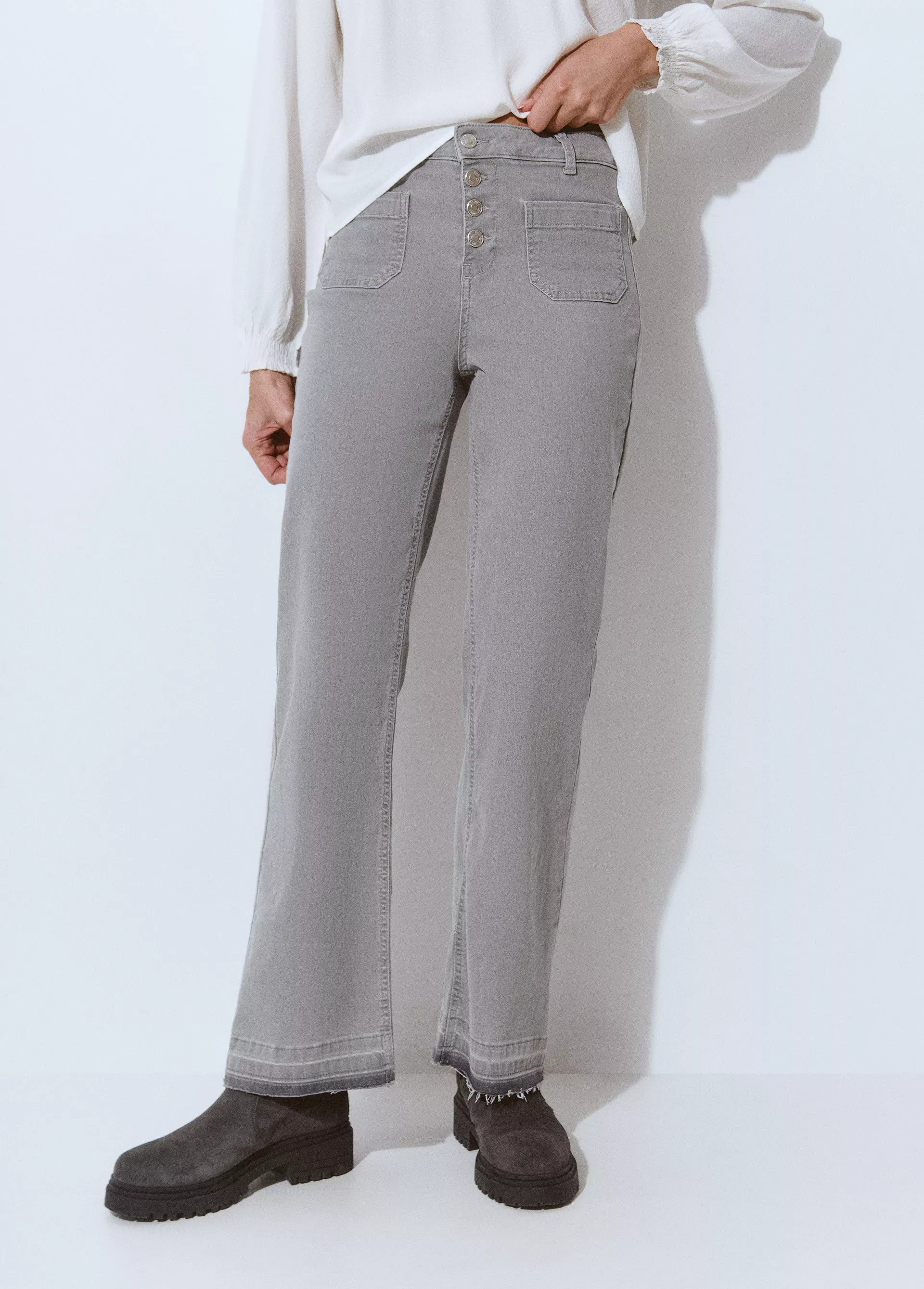 Jupe en jean avec boutons devant online