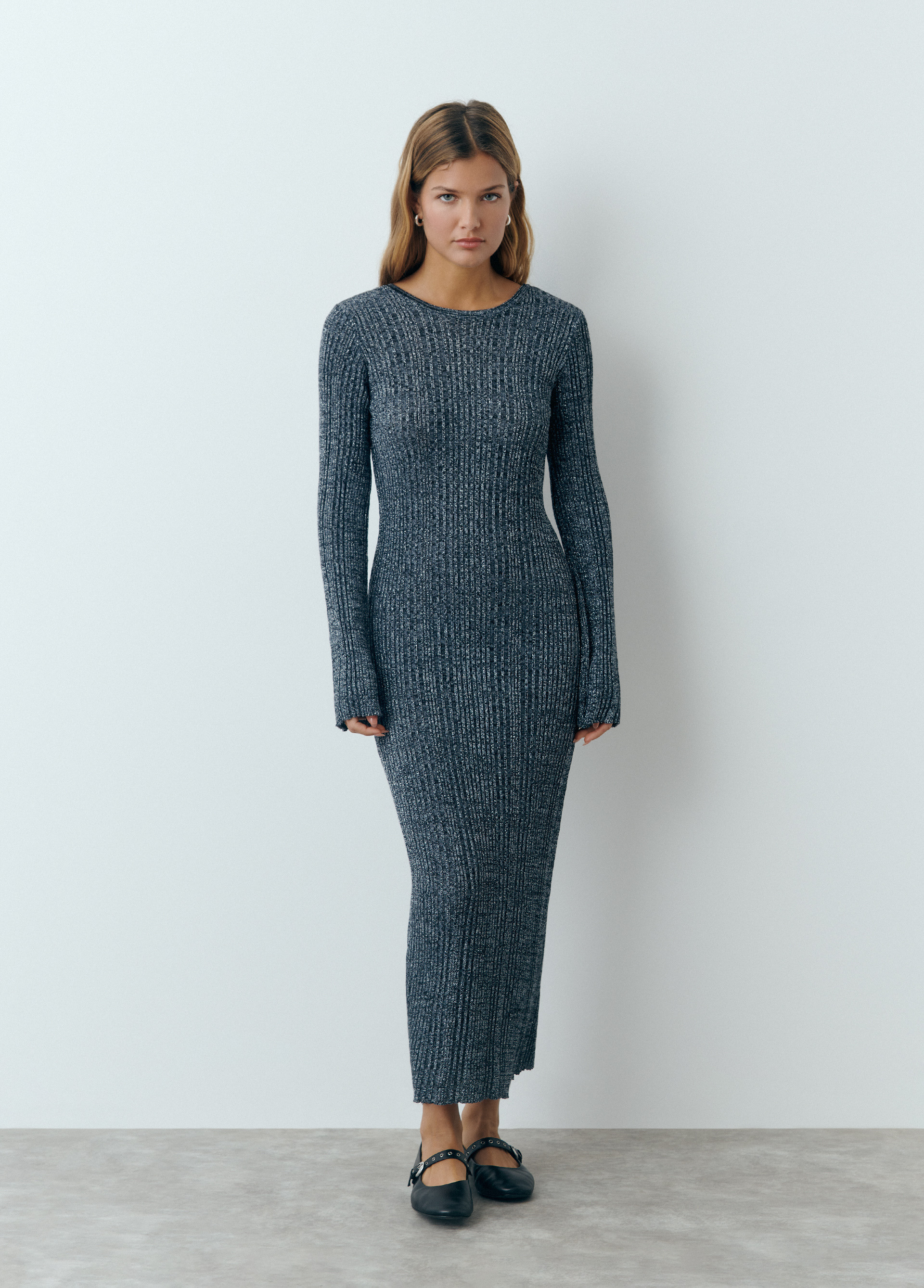 Robe manches longues fil metallise BROWNIE