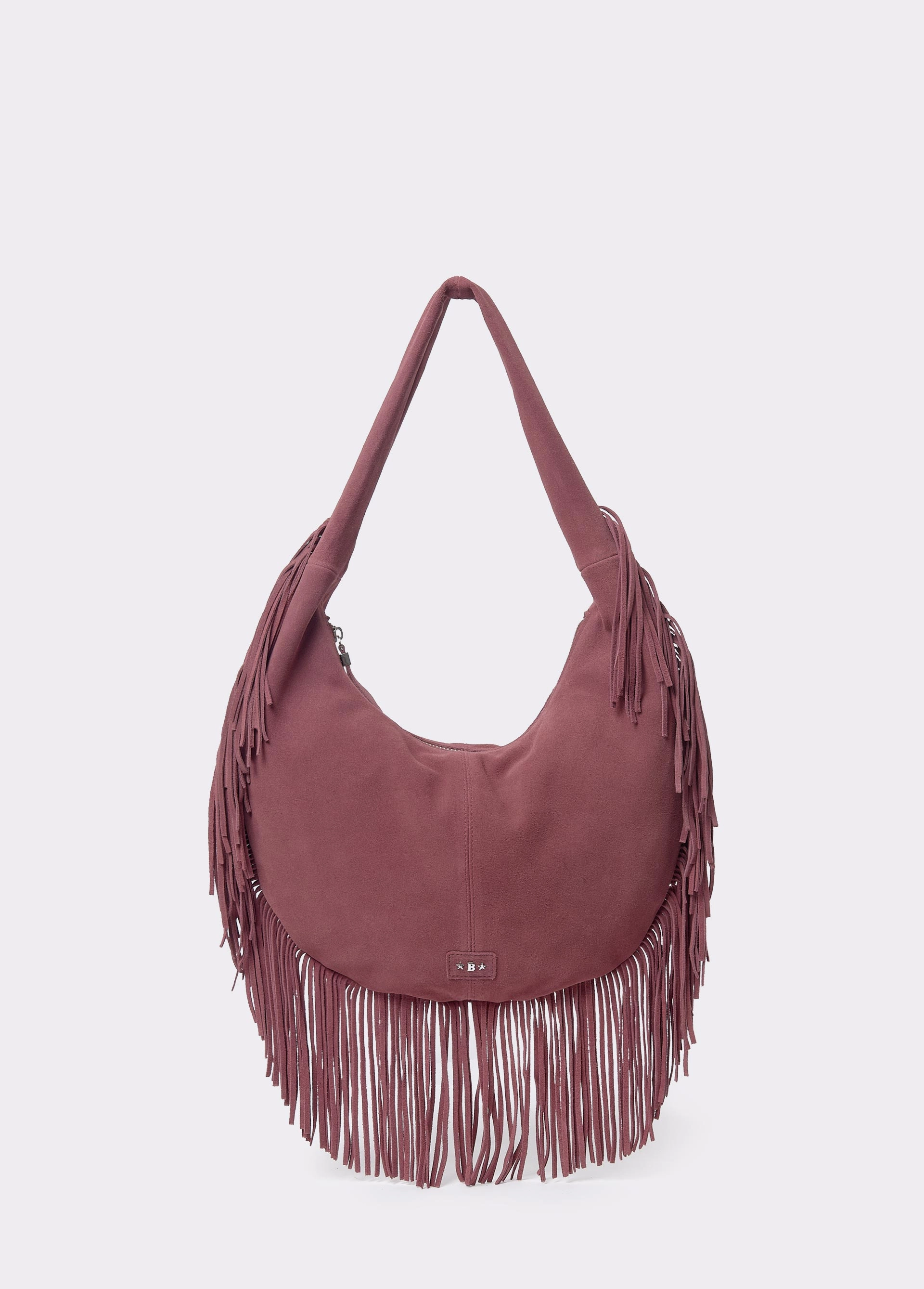 Sac cuir épaule cuir franges