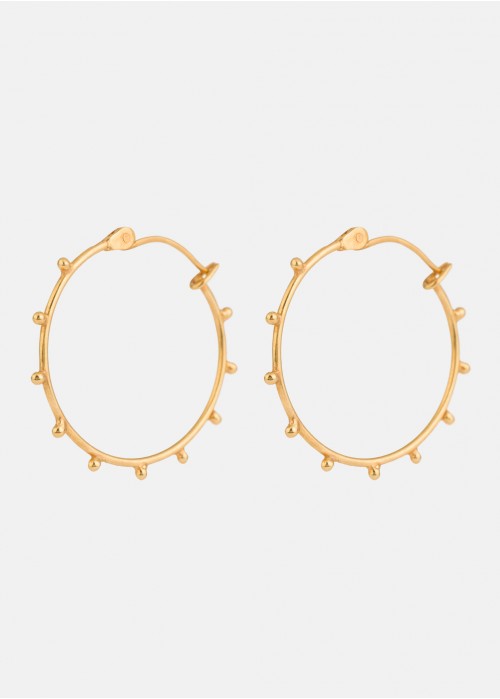 Boucles d'oreilles anneau avec petites boules