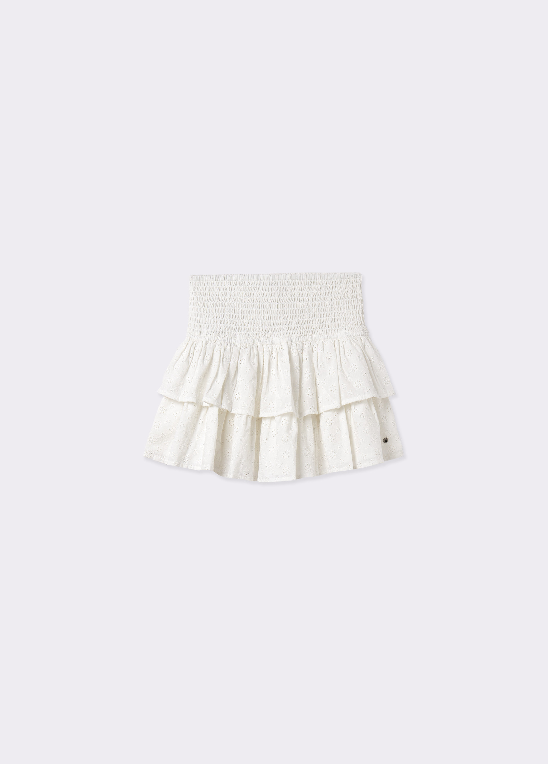 Jupe volants broderie suisse