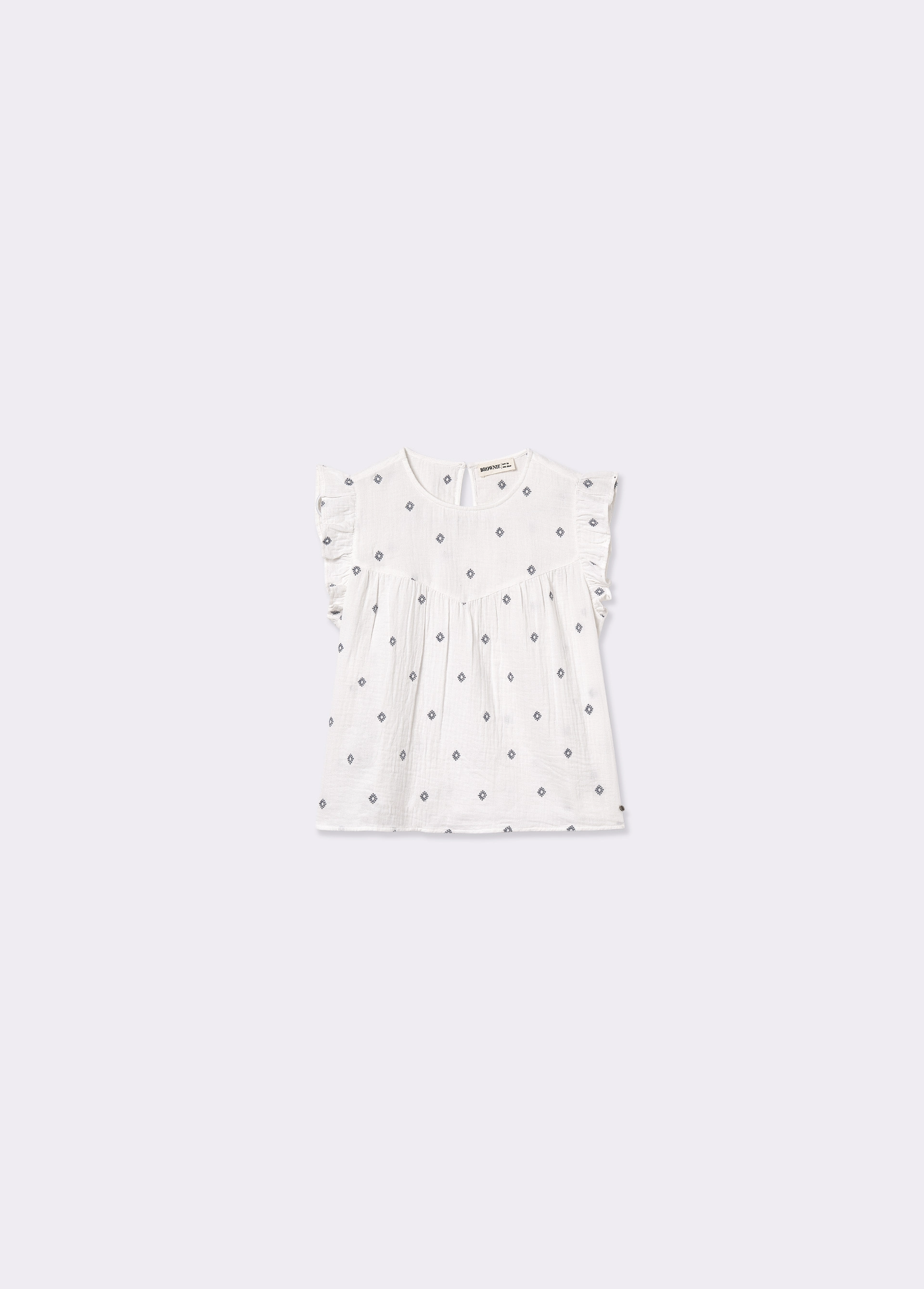 Blusa ricamata in tessuto...