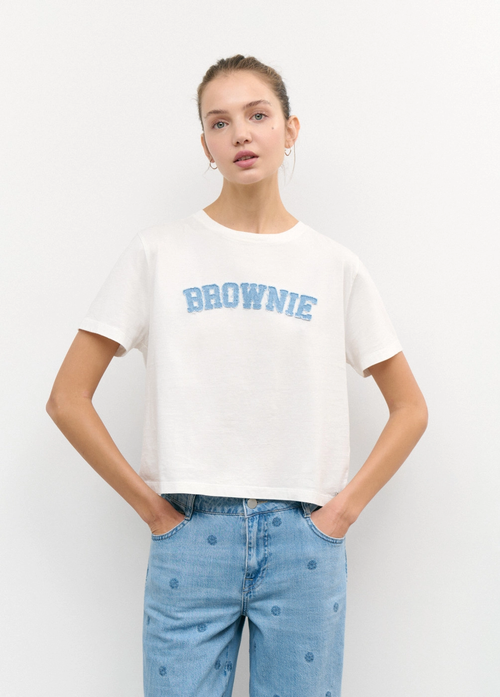 T-shirt patch denim