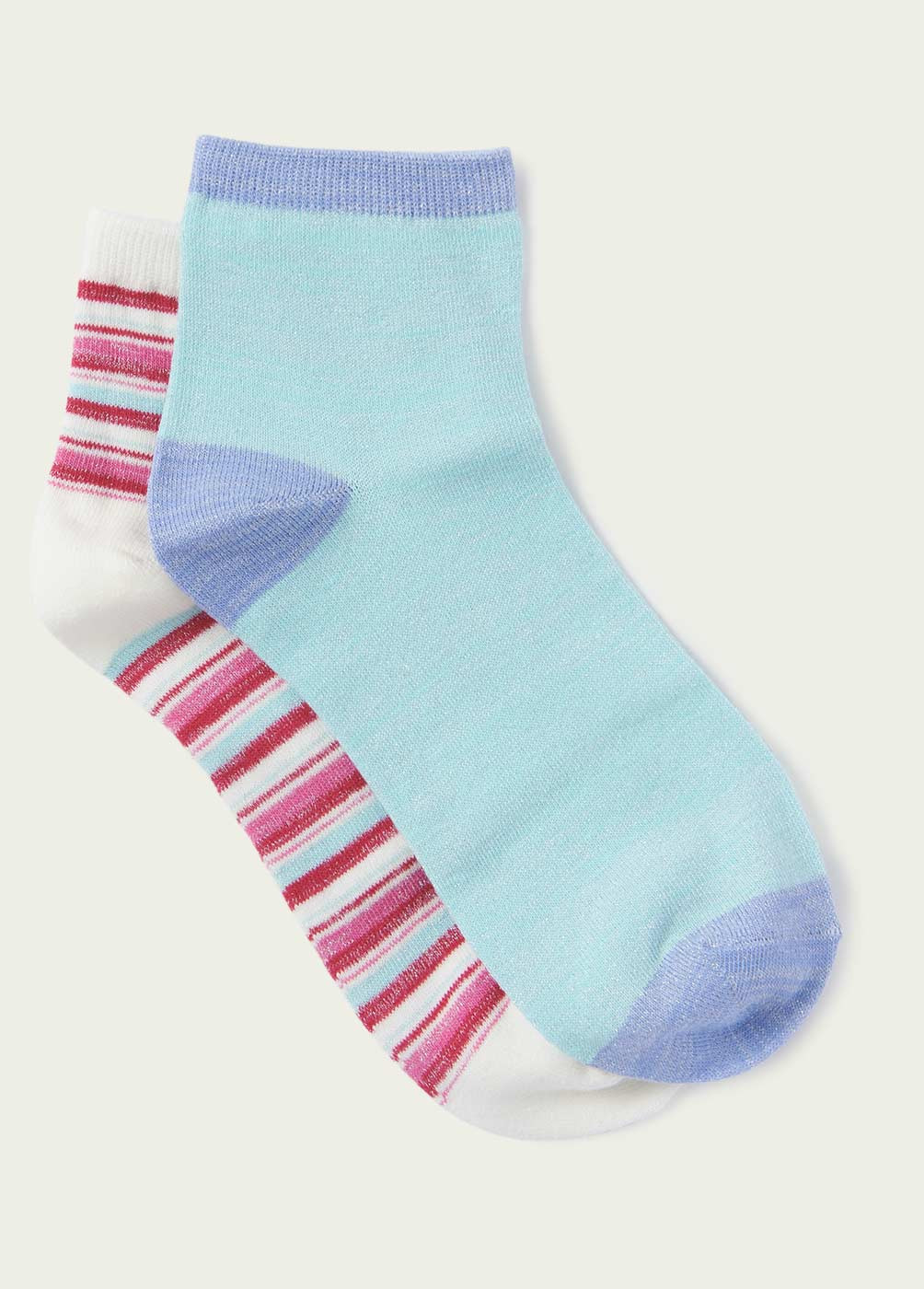 LOT CHAUSSETTES LUREX RAYURES