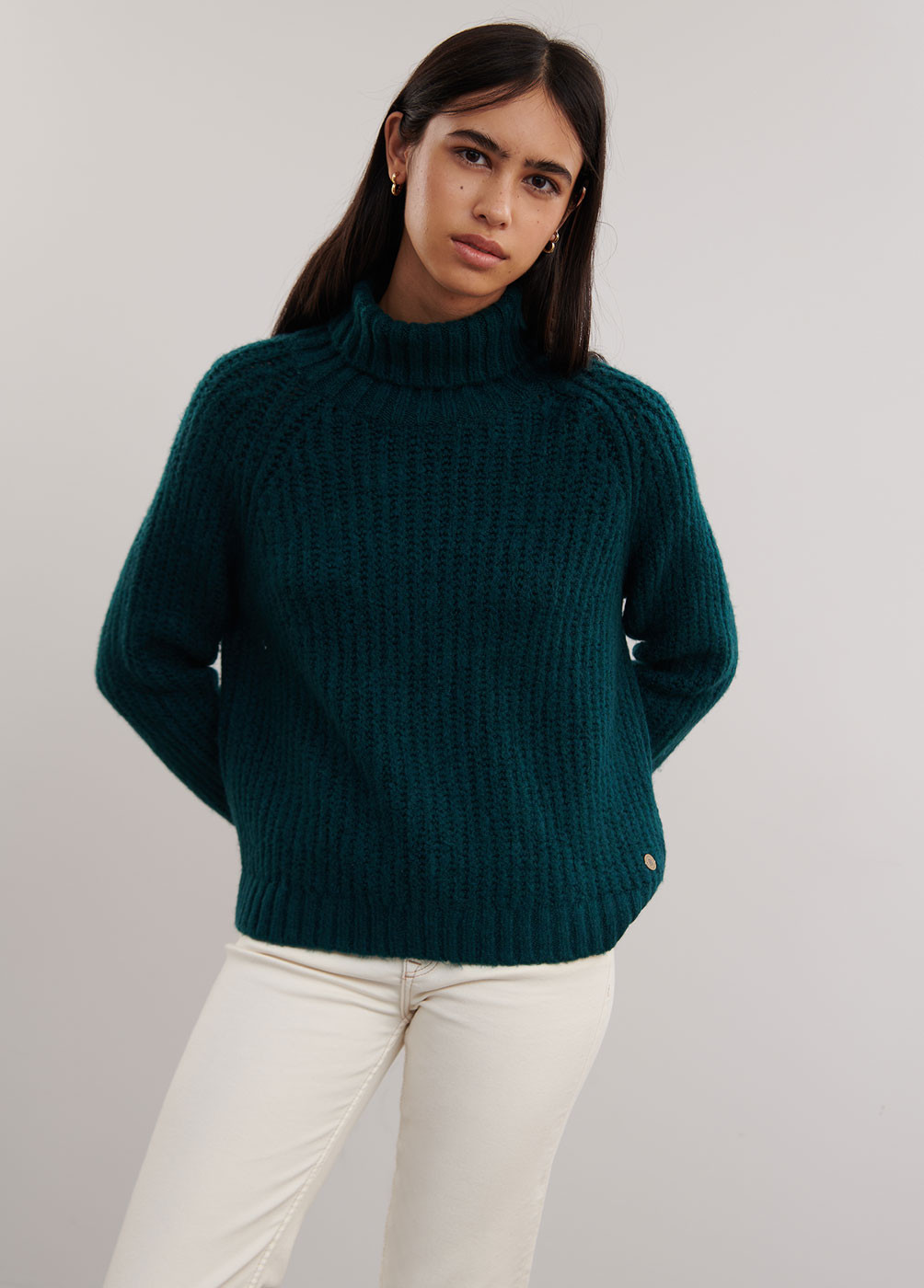 PULL-OVER BOSTON COL MONTANT MAILLE