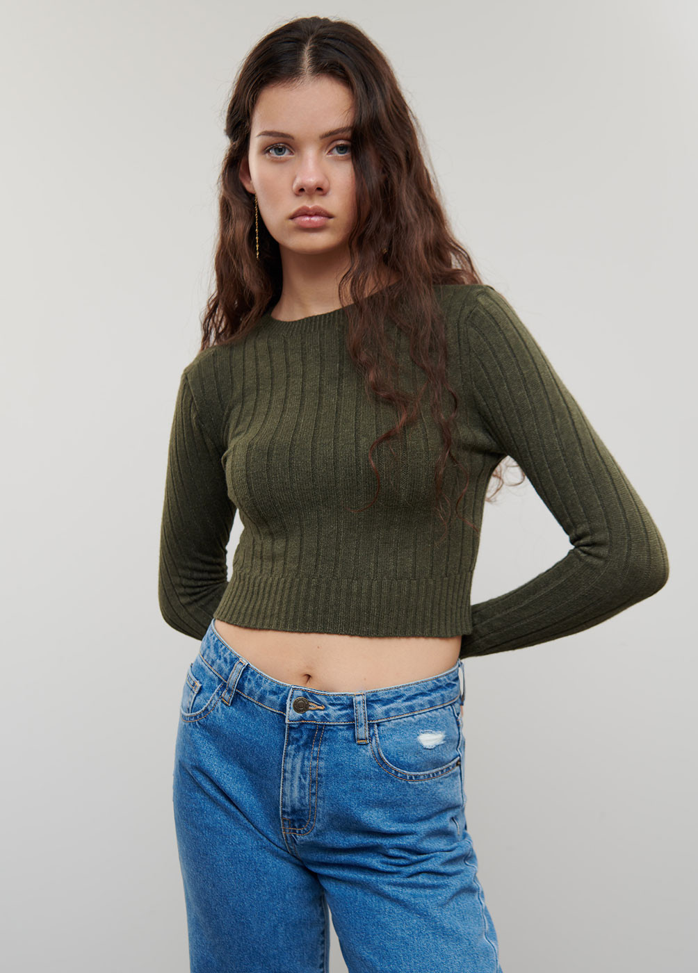 PULL-OVER CROPPED BASIQUE