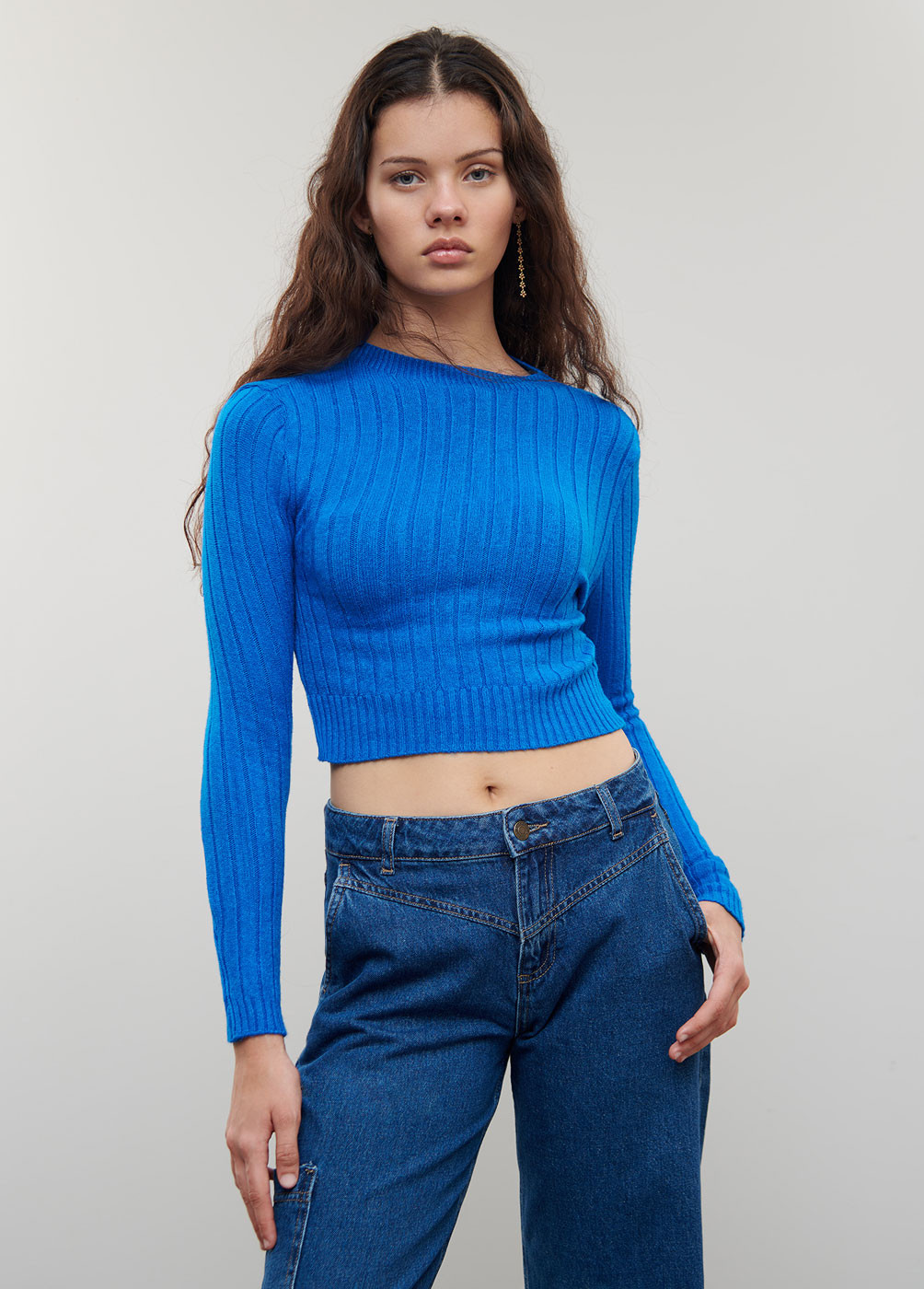 PULL-OVER CROPPED BASIQUE