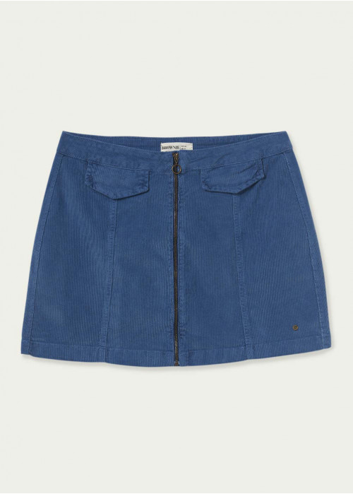Ribfluwelen rok rits en klepzakken