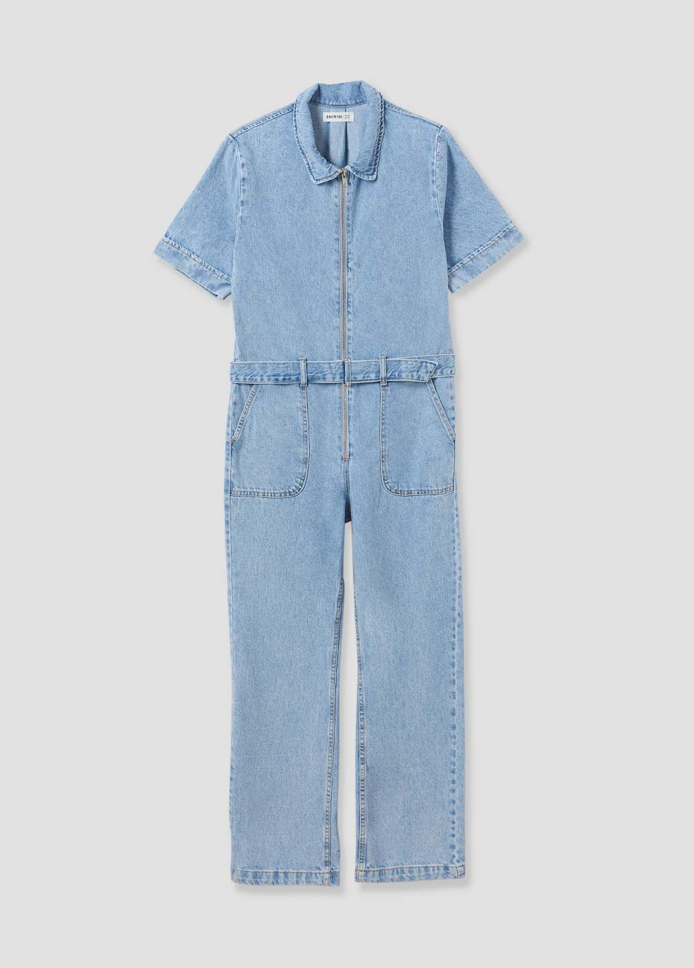 personeelszaken Onrechtvaardig logboek JUMPSUIT JEANS RITS CEINTUUR KORTE MOUWEN