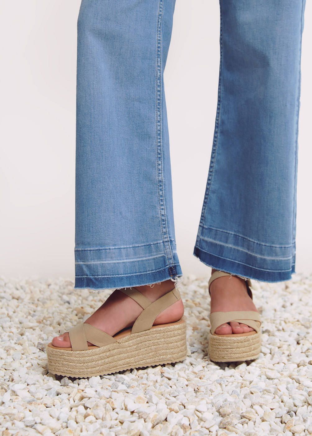 SANDAAL ESPADRILLE HOOG...