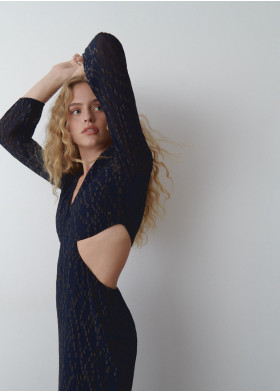 ROBE LONGUE AJOURÉE DOBBY