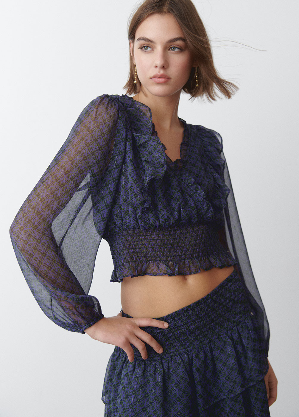 BLUSA CRUZADA VOLANTES