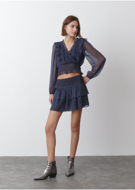 FALDA VOLANTES CINTURA SMOCK