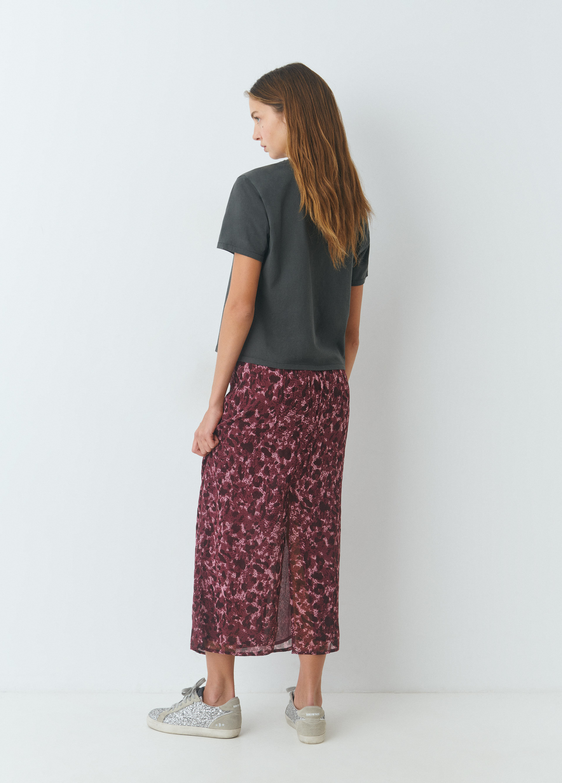 Jupe longue brillante shop