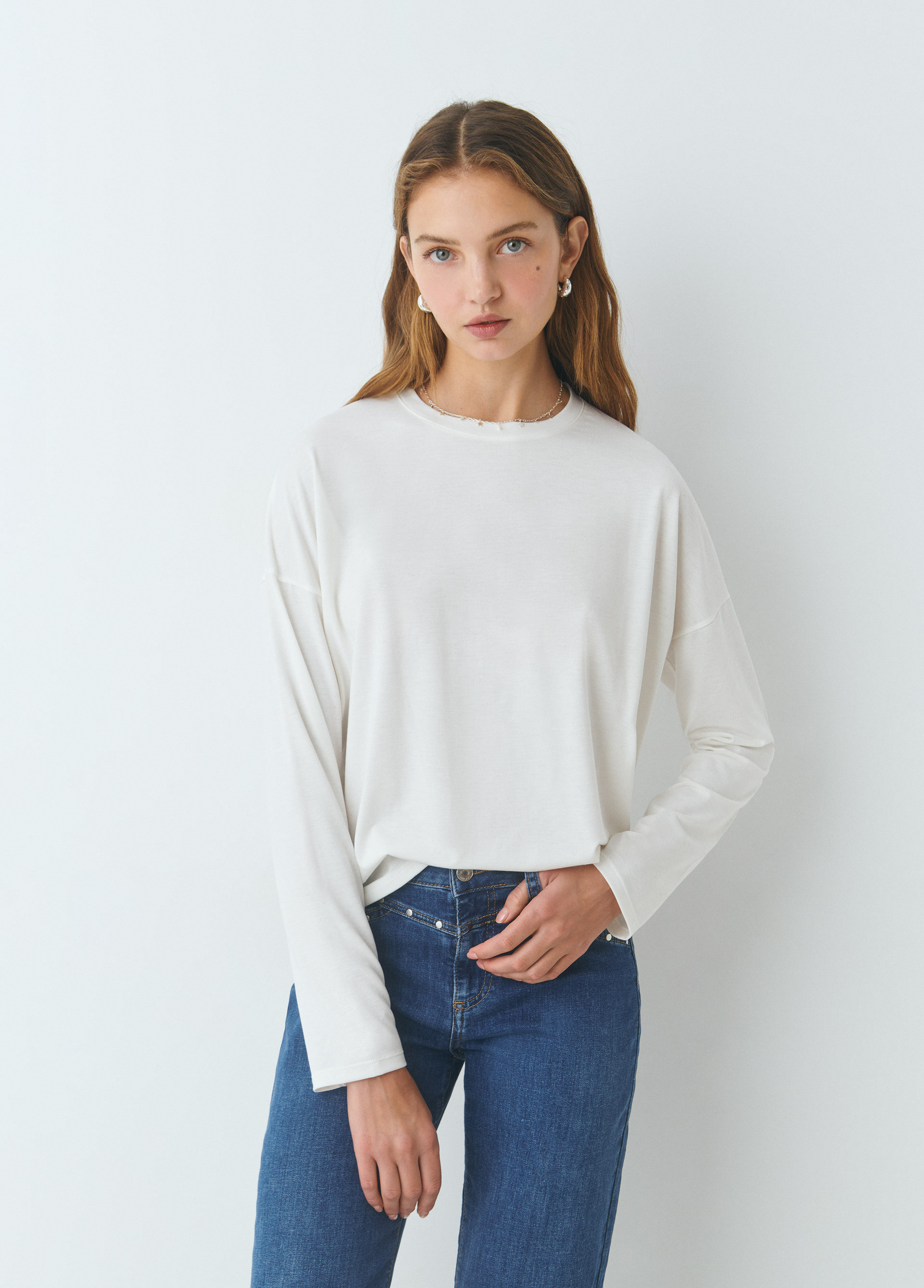 Basic lange mouwen shirt online