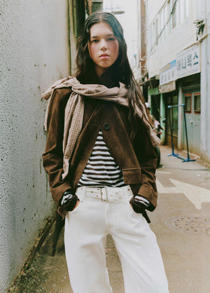 Suede leather jacket