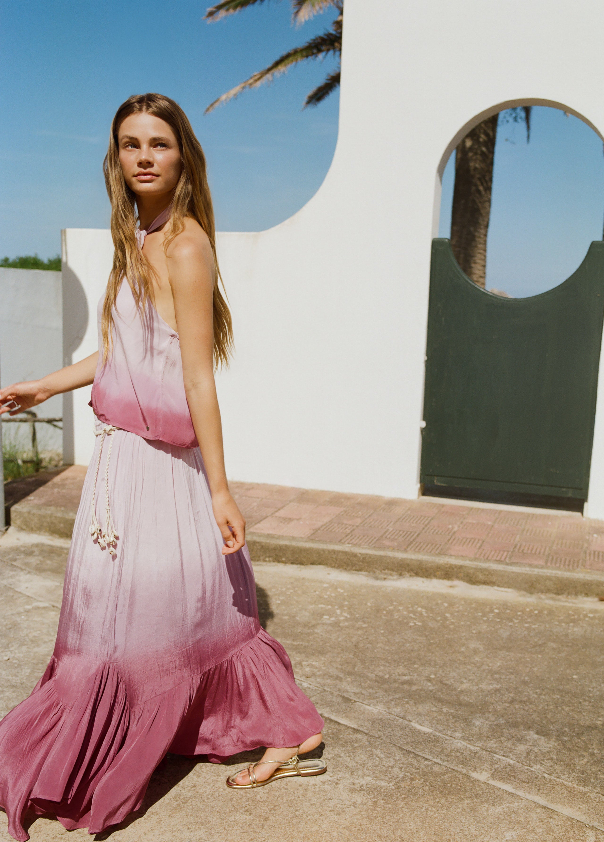 Falda larga tie-dye