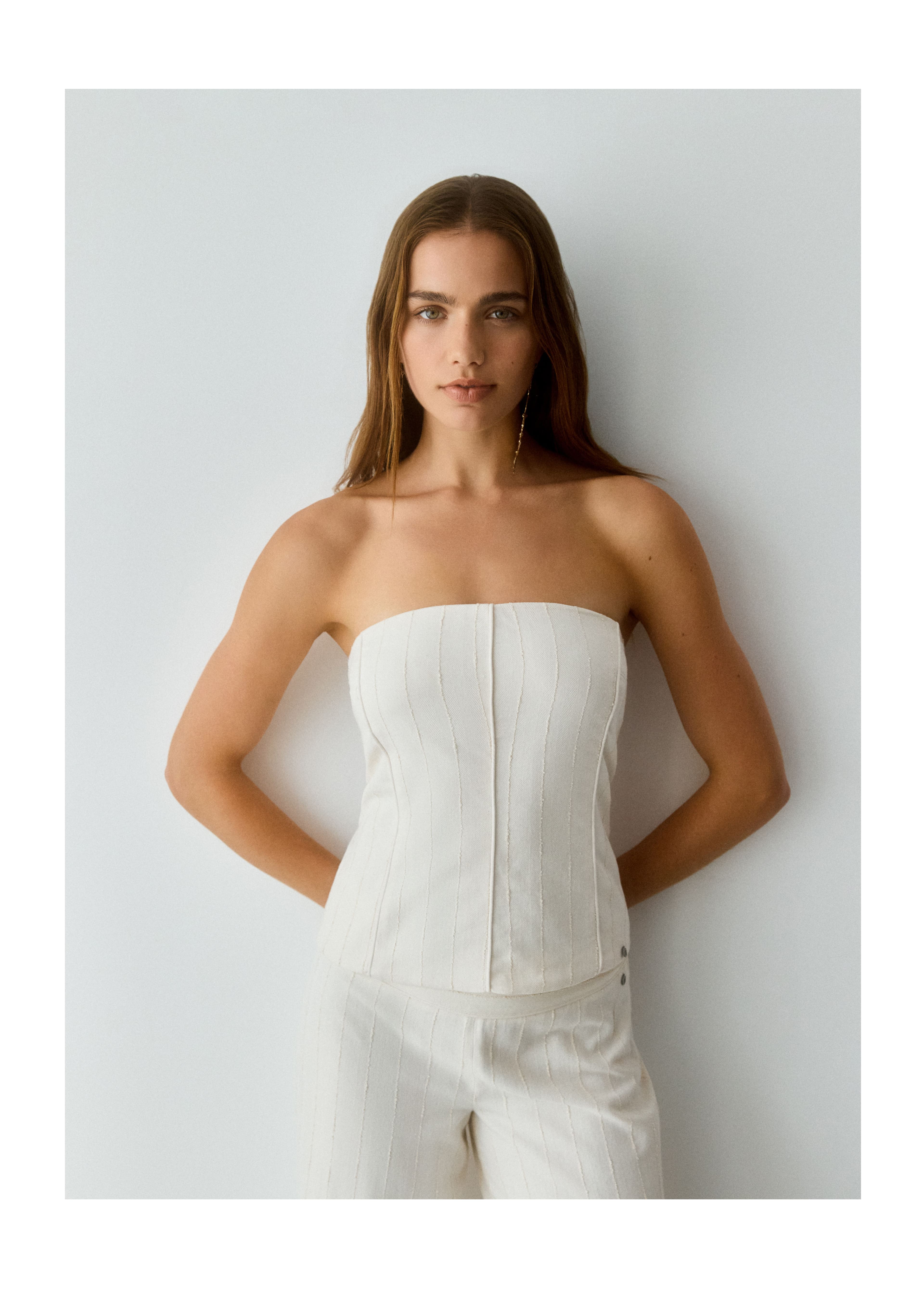 Top bandeau tejido