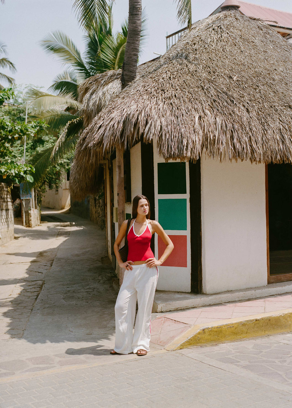 Pantalon largo raya lateral