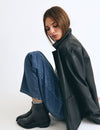 Embossed cowboy ankle boot