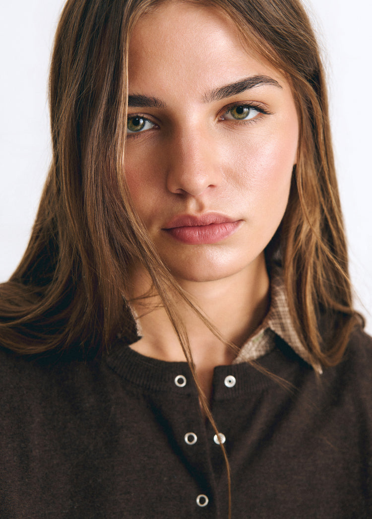 Veste en maille à boutons