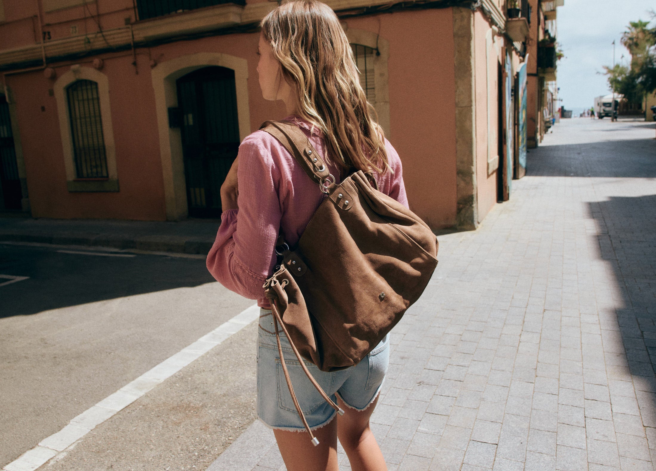 Bolso shopper fruncido