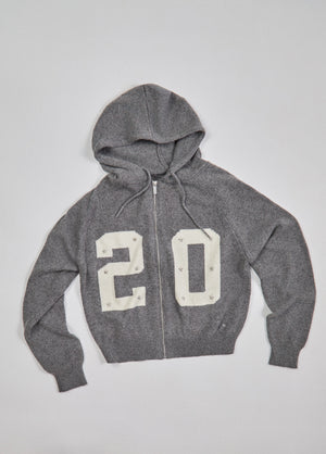 Veste en maille à capuche 20
