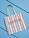 Sac cabas plage rayé