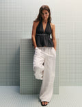 Strap top with mirror detail