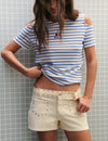 Camiseta cut-out hombro