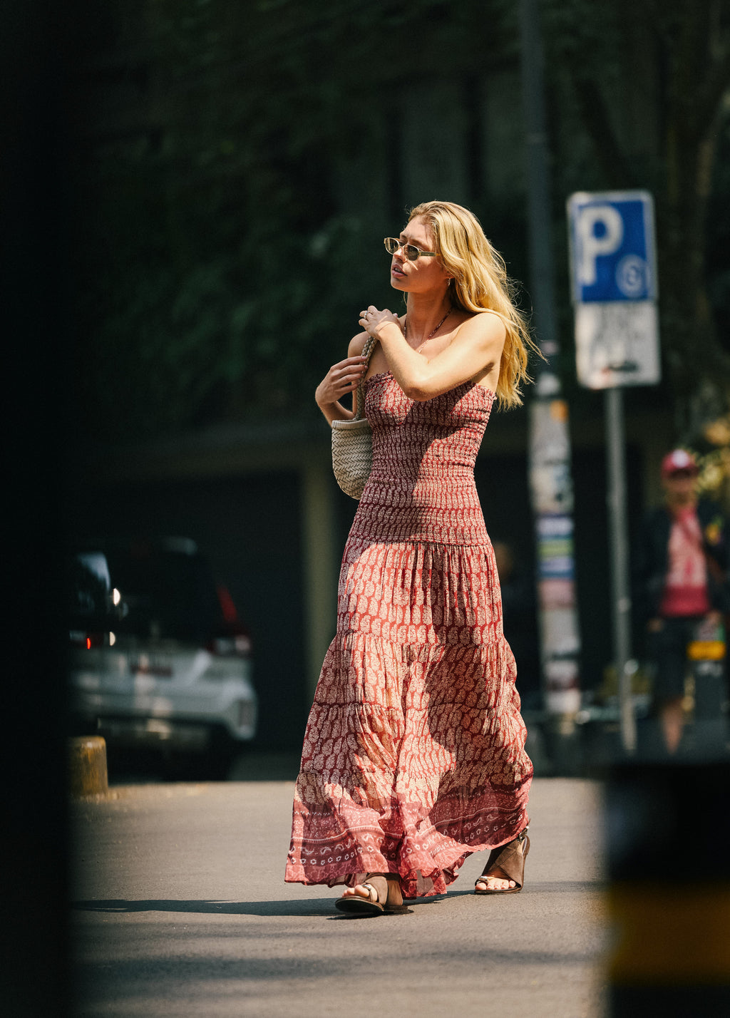 Printed coated dress