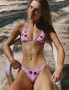 Bikini bottoms with sun printed