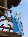 Telo da mare pareo a righe floreali