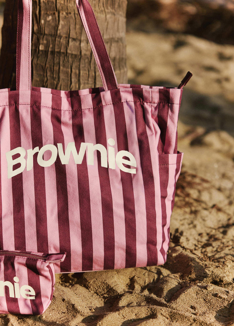 Tote bag canvas rayas
