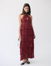 Halter-Kleid mit Glanz