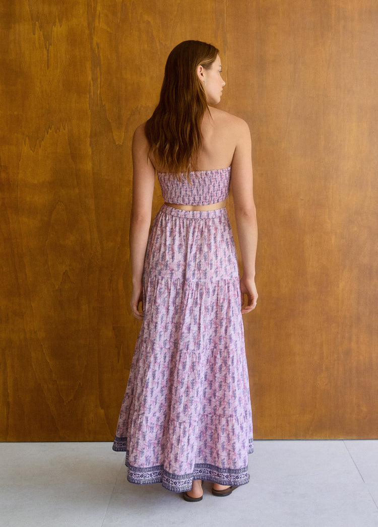 Vestido largo cut-out