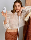 Pull ajouré en maille