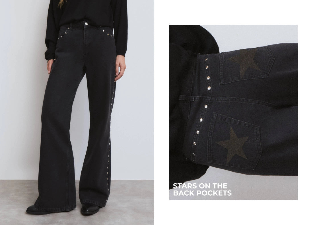 Jeans with star studs