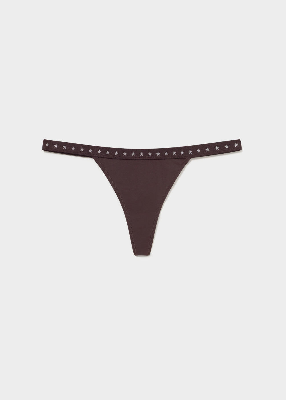 Star print elastic thong