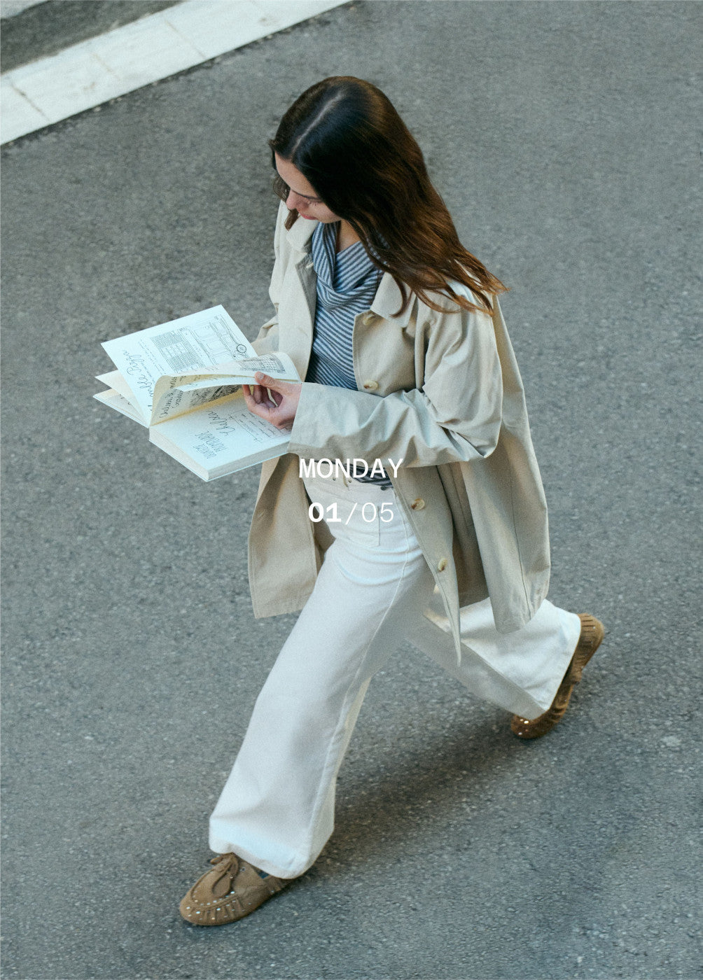 Mid-length trench coat