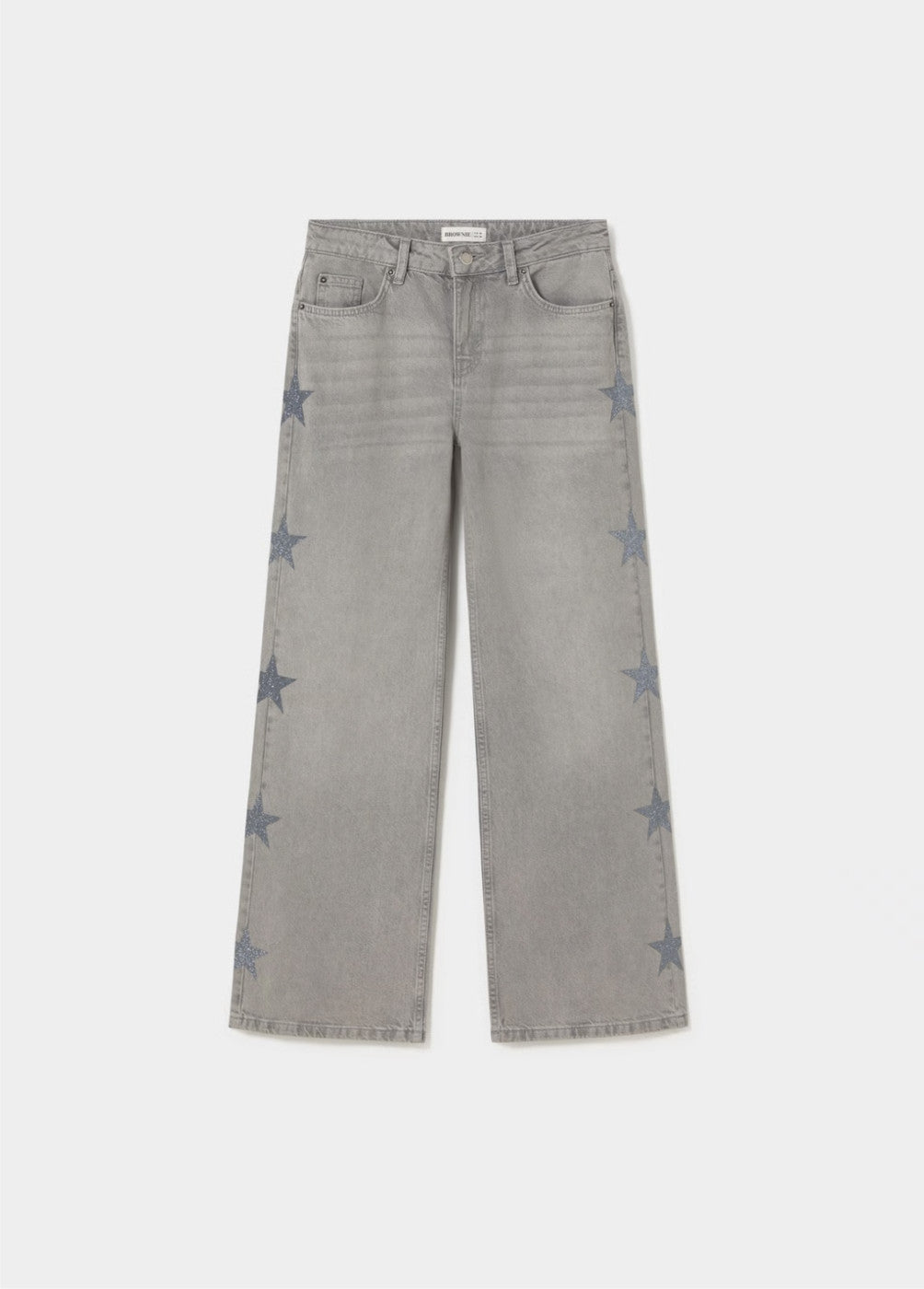 Jeans con stelle multiple laterali