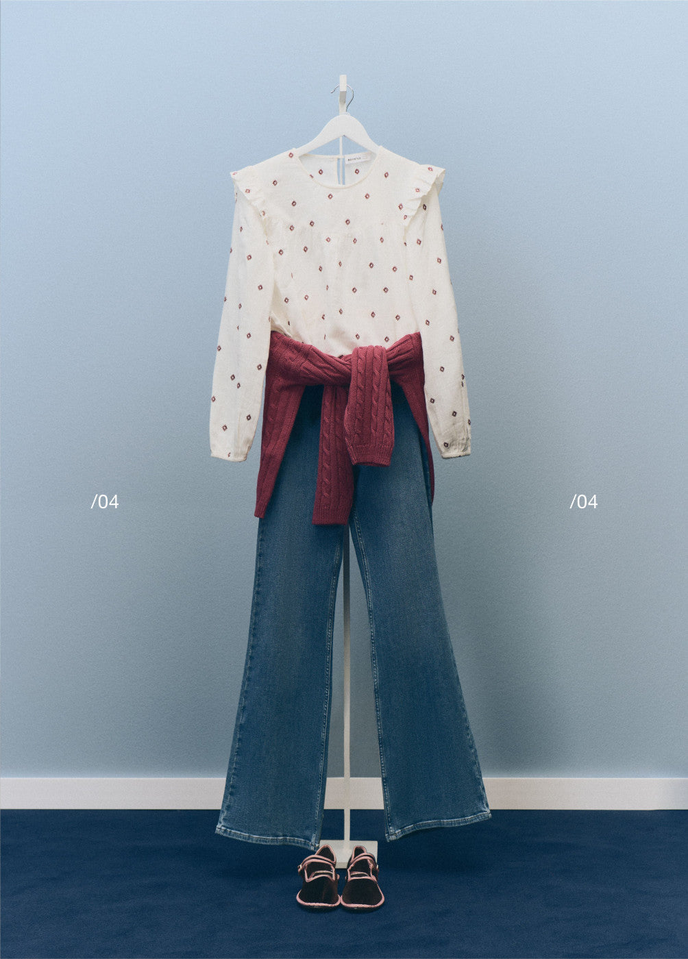 Blusa dobletela bordados