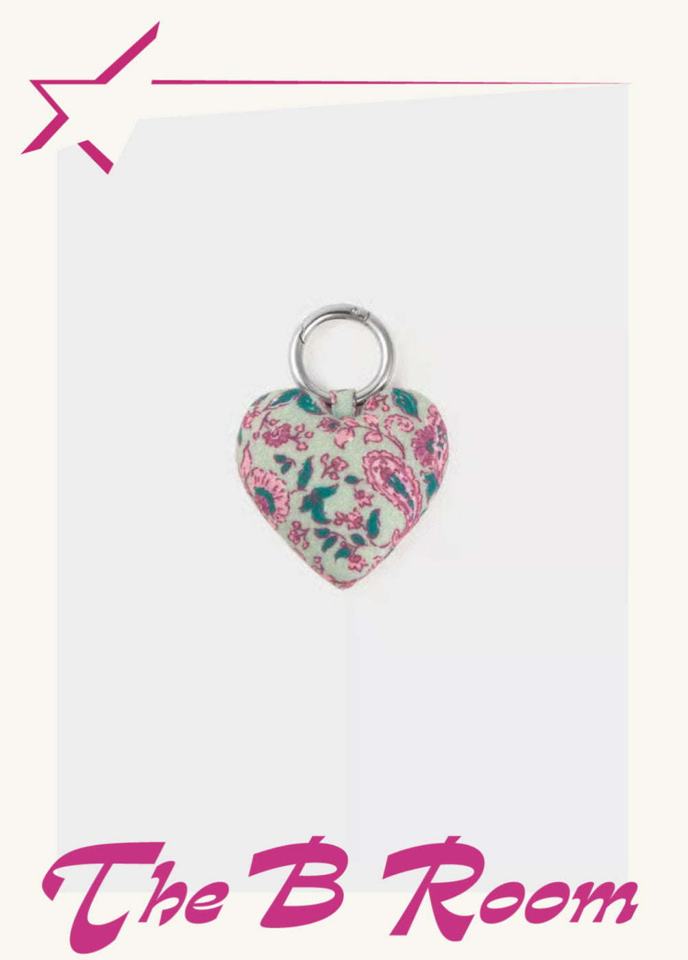 Printed Heart Keychain