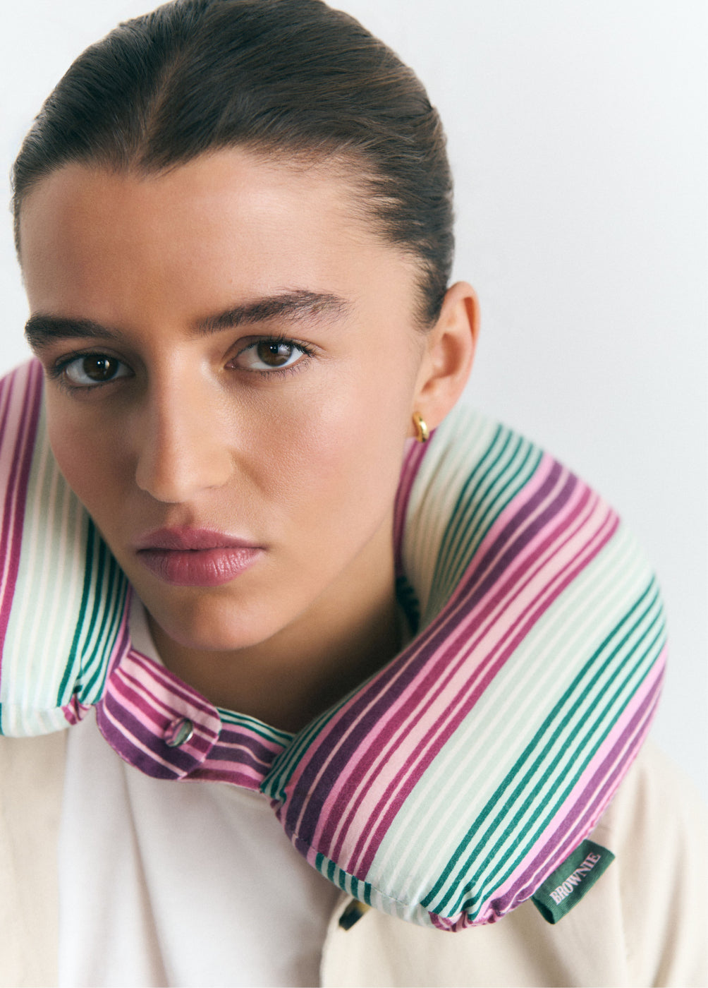 Striped Printed Neck Pillow