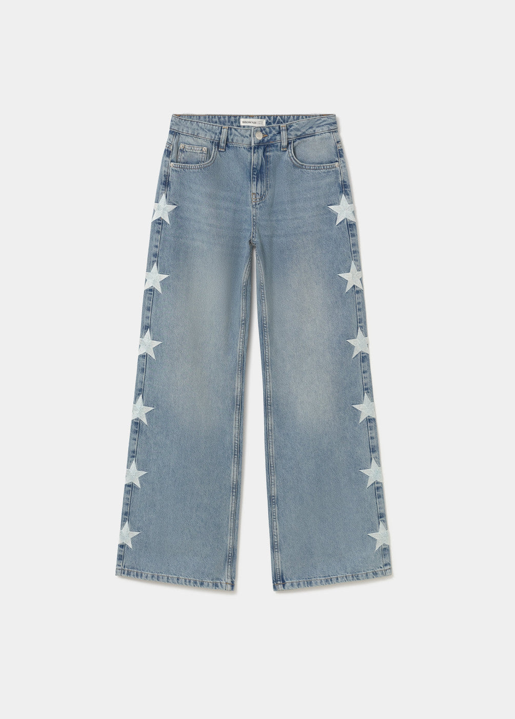 Jeans con stelle laterali
